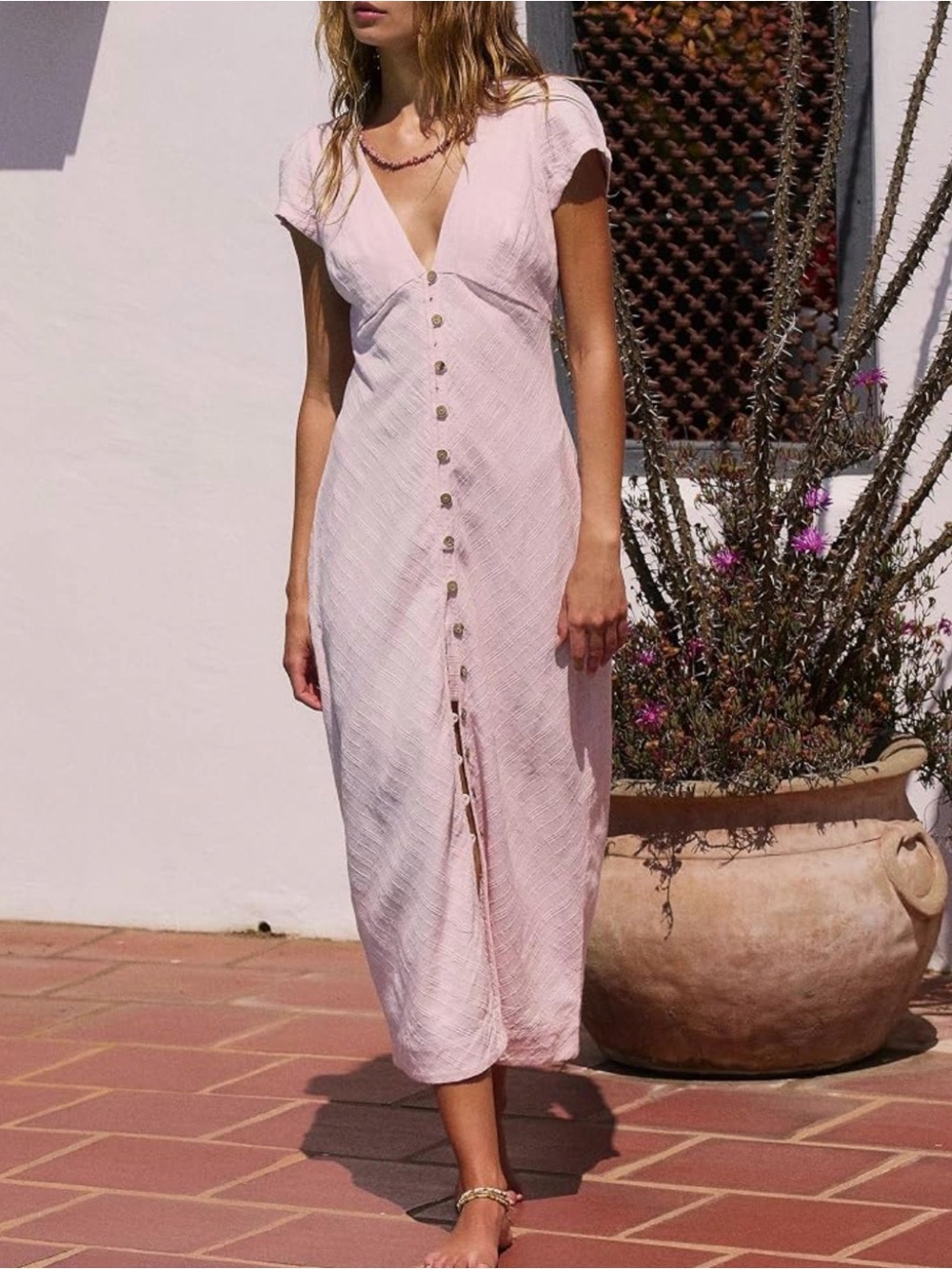 Free people midi Dress new in town 100% cotton